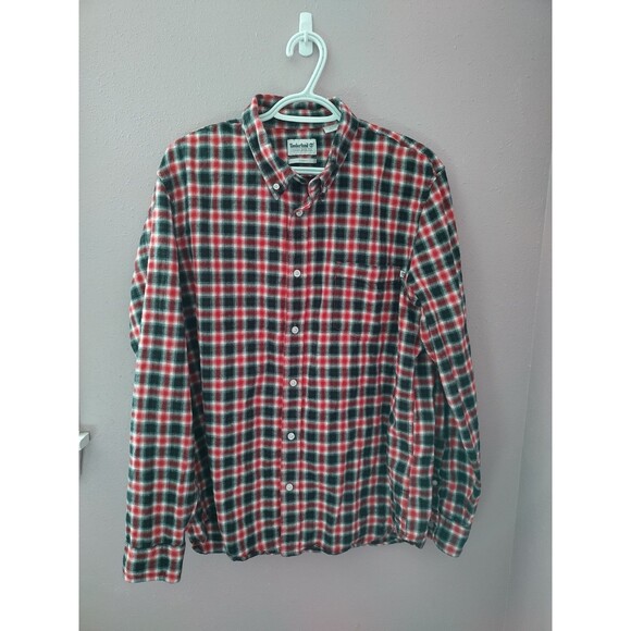 Timberland Slim Fit Plaid Button Down Long Sleeve Men's Size XL - Picture 1 of 10